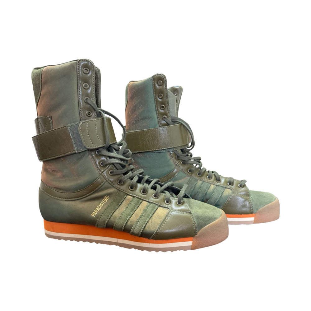 Adidas Parachuting High Top Sneakers Olive Green. Very Hard To Find